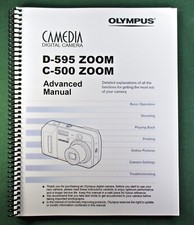 Olympus D-595 / C-500 Instruction Manual: 156 Pages and Protective Covers 