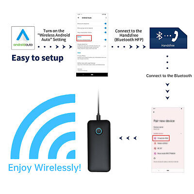 Buy Wireless Android Auto Car Adapter Dongle, Convert Wired Android Auto To Wireless