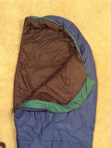 VTG Marmot Chinook Synthetic Mummy Sleeping Bag 32 x 77 Blue 35 Oz. - Picture 8 of 12