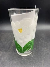 Peanut Butter Glass MAGNOLIA (white flower) Boscul (RARE)