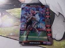 2019 AFL TEAMCOACH BASE ST KILDA Sebastian Ross #132 CARD HAND Signed C1
