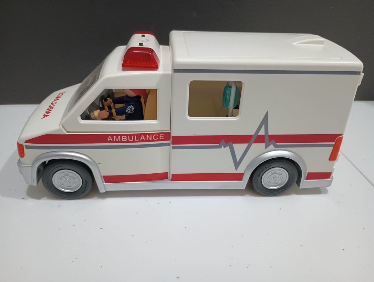 Playmobil Ambulance #5681 City Action 2011 Vehicle Lights & Siren