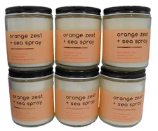 Bath Body Works Orange Zest Sea Spray Candle Mason Jar (6 PACK) 1-wick 