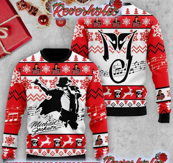 Michael Jackson Graphics Merry Christmas Ugly Christmas Sweater XS-5XL