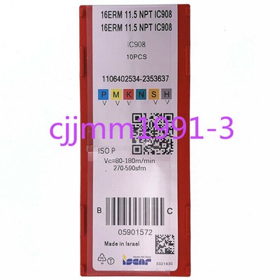 10PCS/box NEW   Iscar CNC 16ERM 11.5NPT IC908  #T7