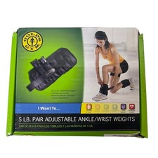 Golds Gym 5 LBS Pair Adjustable Ankle/Wrist weights. Hook and loop strap