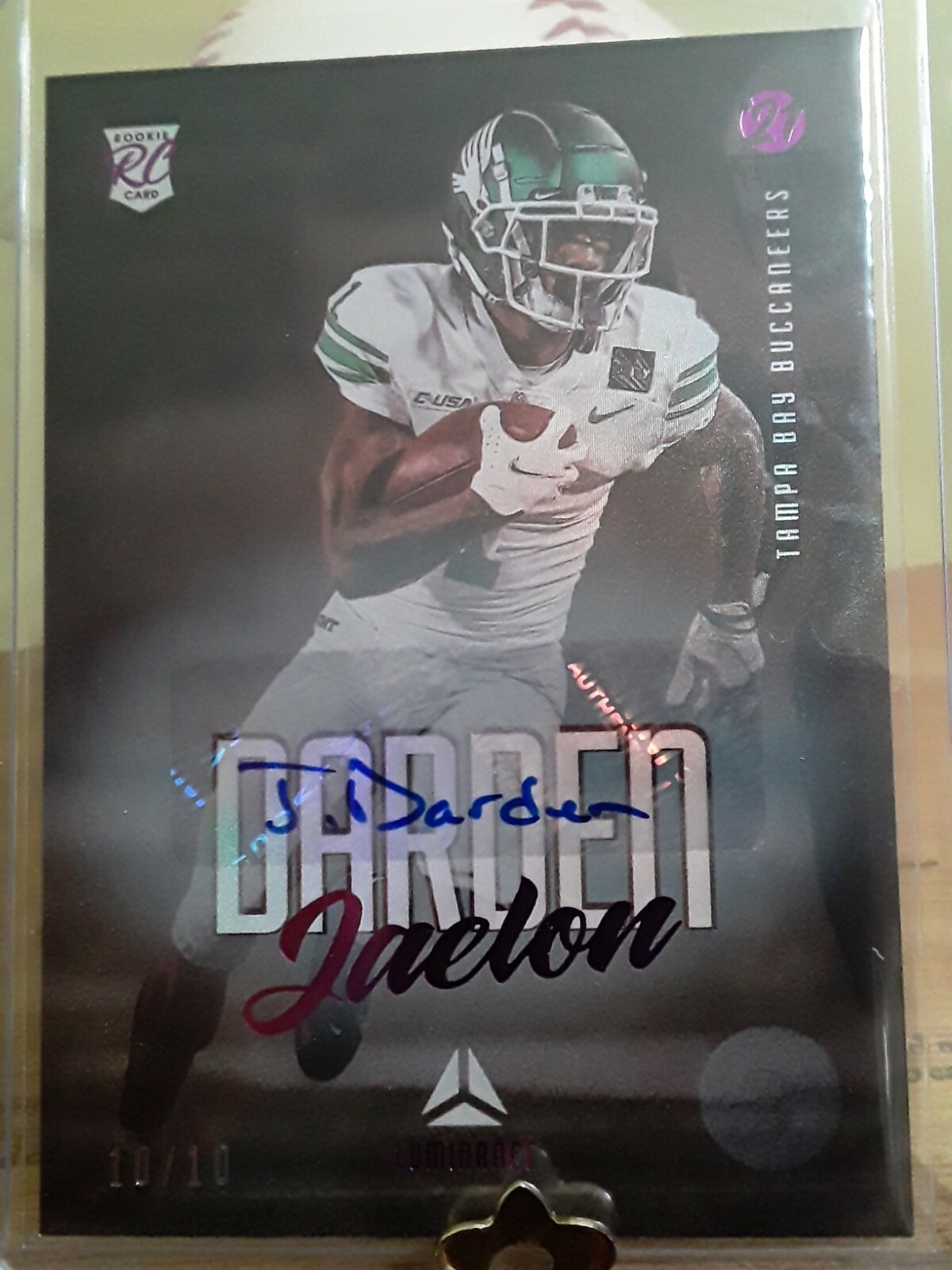 2021 Jaelon Darden 10/10 pink RC auto Luminance football Tampa bay  Buccs🔥🔥