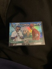 2022 Panini Donruss Baseball Mookie Betts & Mike Trout Crosstown Rivals CASE HIT