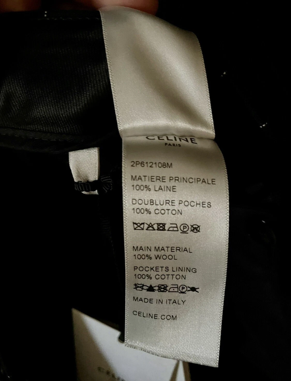 Pantaloni eleganti gessato Celine Paris FW19 taglia 50 Hedi Slimane