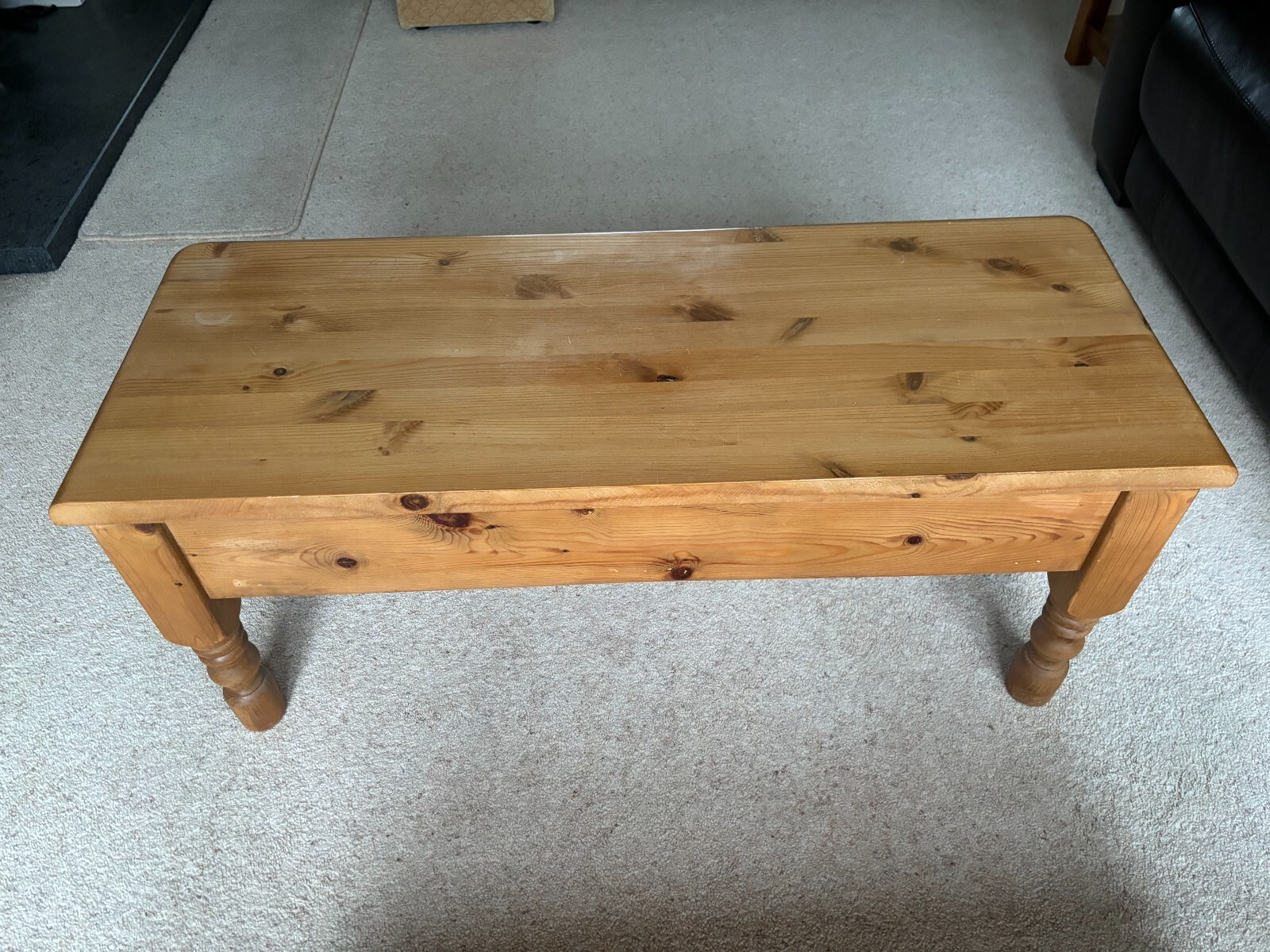Pine coffee table with drawers eBay