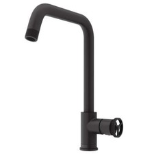 Vigo Cass Matte Black 1.8 GPM Single Hole Kitchen Faucet VG02040MB