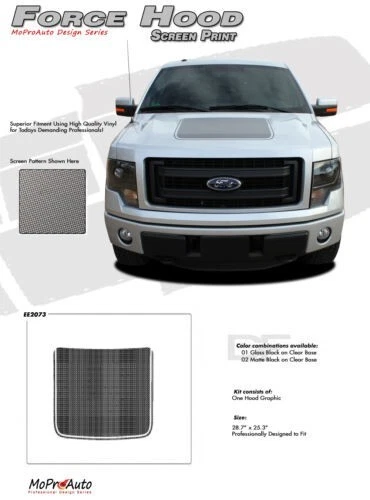 2009-2014 Ford F-150 Force Hood Factory Style Screen Print Decal Stripe Graphics - Imagem 4 de 4