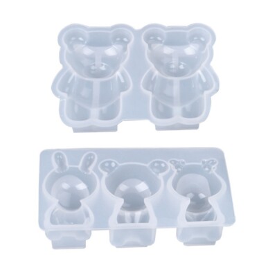 DIY Crafts Jewelry 3D Bear Model Ornaments Epoxy Resin Handmade Decor