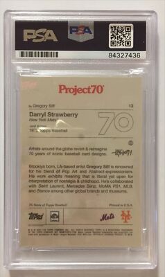 2021 Topps Project 70 Darryl Strawberry #13 ITP PSA/DNA Authentic