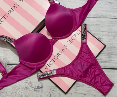 Victoria's Secret Sexy RHINESTONE Shine Strap Push Up Bra Set
