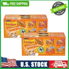 64 Can Purina Friskies Chicken Lovers Wet Cat Food Variety Pack, 5.5 oz