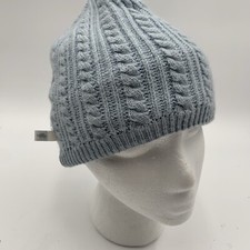 Turtle Fur Womens Beanie Baby Blue Merino Wool Blend Knit Fleece Lined Canada