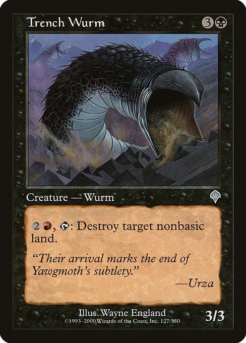 MTG Invasion --- TRENCH WURM --- Uncommon! NM! Magic the Gathering!
