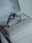 Vintage DQ QVC Sterling Solitaire 4.00ct Crystal Ring Ornate Band Sz 10 3.9Grams — photo 6