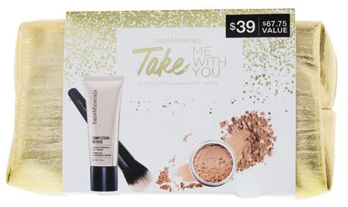 BareMinerals Take Me With You Set Complexion Rescue Opal Blush & Brush $39 NEW