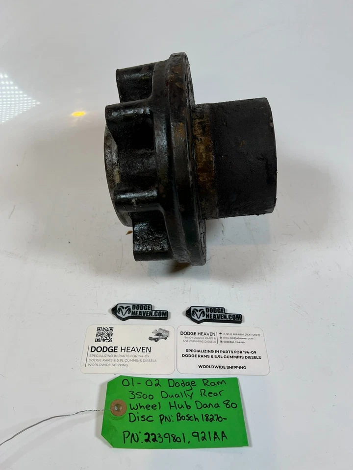 Doble buje de rueda trasera Dana 80 disco 2239801 OEM 2001-2002 Dodge Ram 3500 2001-2002 Foto 4 de 4