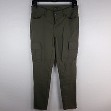 Prana Pants Women's 6 Green Cargo Utility Carpenter Pants Pockets Hiking Fishing