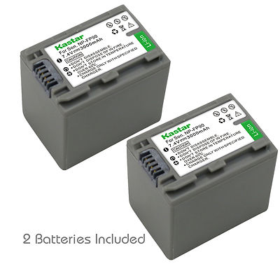 2x Kastar Battery for Sony NP-FP90 FP91 DCR-SR60 DCR-SR70 DCR-SR80 DCR-SR90