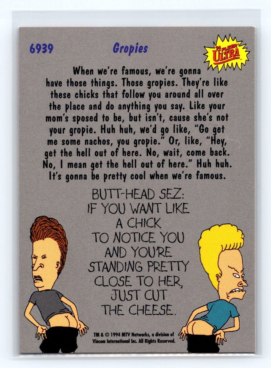 BEAVIS AND BUTT-HEAD⭐︎パーリーゲイツ⭐︎セットアップ 1994 Fleer Ultra MTV's Beavis and Butt-Head #6939 Gropies | eBay