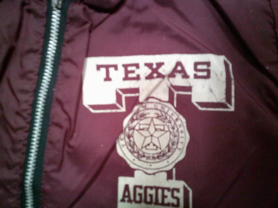 Cortavientos Vintage Años 60 Texas A&M Aggies Niños 2-3 Granate 1967 Campeones de Conferencia Foto 4 de 4