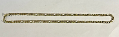 HZMAN Gold Plated Figaro Chain 18''