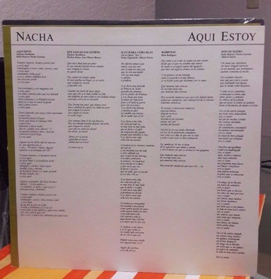 aqui estoy / nacha メキシコ盤LP 珍盤 aqui estoy / nacha メキシコ盤LP 珍盤