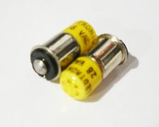 TWO Ledtronics F206CY6C Yellow LED Lite 28VAC Midget Flange T1-3/4 / SX6s F206