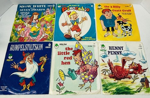 Vintage Children’s Records Lot of 19 Peter Pan Records Disneyland 45rpm - Picture 4 of 5