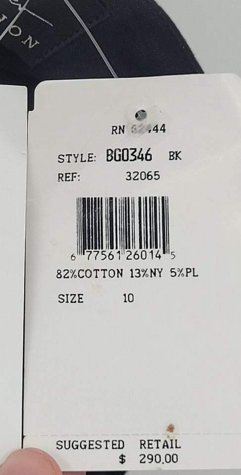 Falda Colección Nicole Miller Mujer 10 Negra Lápiz Recta Carrera Minimalista Foto 4 de 4