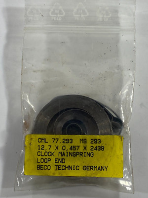 Clock Mainspring Loop End Beco Technic Germany CML 77.293 MS 293 12,7 0,457 2438