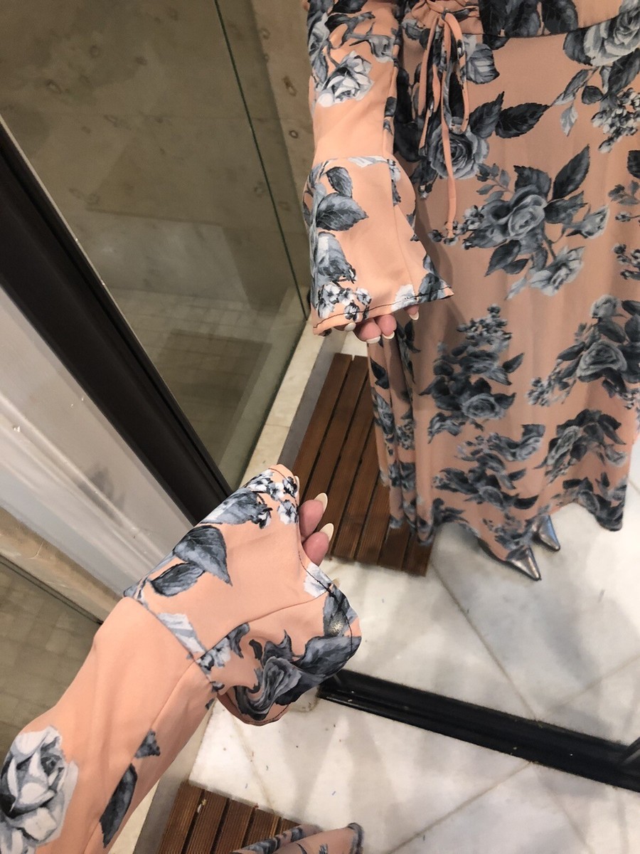 New Free People Gorgeous Midi Length Dress Deep V-Neck Peach Floral Small | eBay New Free People Gorgeous Midi Length Dress Deep V-Neck Peach Floral Small | eBay
