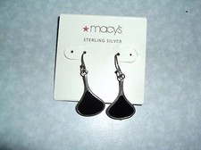 NEW MACY'S STERLING SILVER EAR RINGS 3063930X FREE SHIPPING