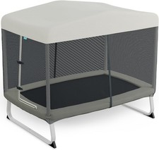 6ft x 4ft Rectangle Mini Trampoline for Kids and Toddlers, Greige Color