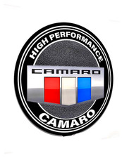 Chevy Camaro Car Vintage Replica Classic Sticker Decal Chevrolet Round 5 Sizes