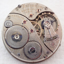 18s ELGIN FATHER TIME GRADE 367 21 JEWEL OPEN FACE POCKET WATCH MOVEMENT PARTS