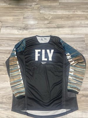 Fly Racing Mens Size XL Kinetic Jersey Off-Road Motor Cross  Black/Rum/Teal