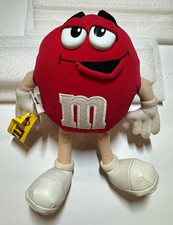 Vintage M&M's Red Character Plush Advertising Doll Candy & Nuts Theme