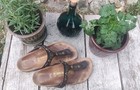 Birkenstock Gizeh Brown 38 Wide Cortina Metal Bling Jewels — photo 1