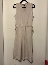 Banana Republic Knit Midi Drawstring Lounge Dress Oatmeal Size Small