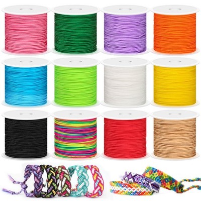 Nylon Cord For Bracelets, Necklaces, Chinese Knotting, Beading Thread,Multicolor