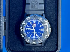 NEW Luminox Navy Seal 3000 Series 43mm Carbon Blue Dial Quartz Mens Watch
