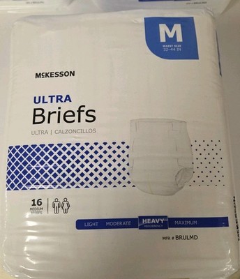McKesson Ultra Heavy Absorbency Adult Disposable Brief Diapers M Tab Closure