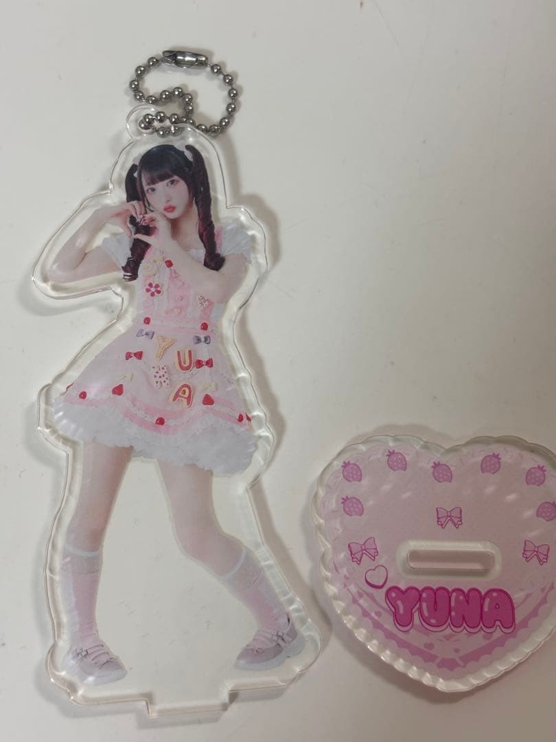 Standing Keychains Chiba Yuna Acrylic Stand Keychain Heart Base Kawaii Idol | eBay
