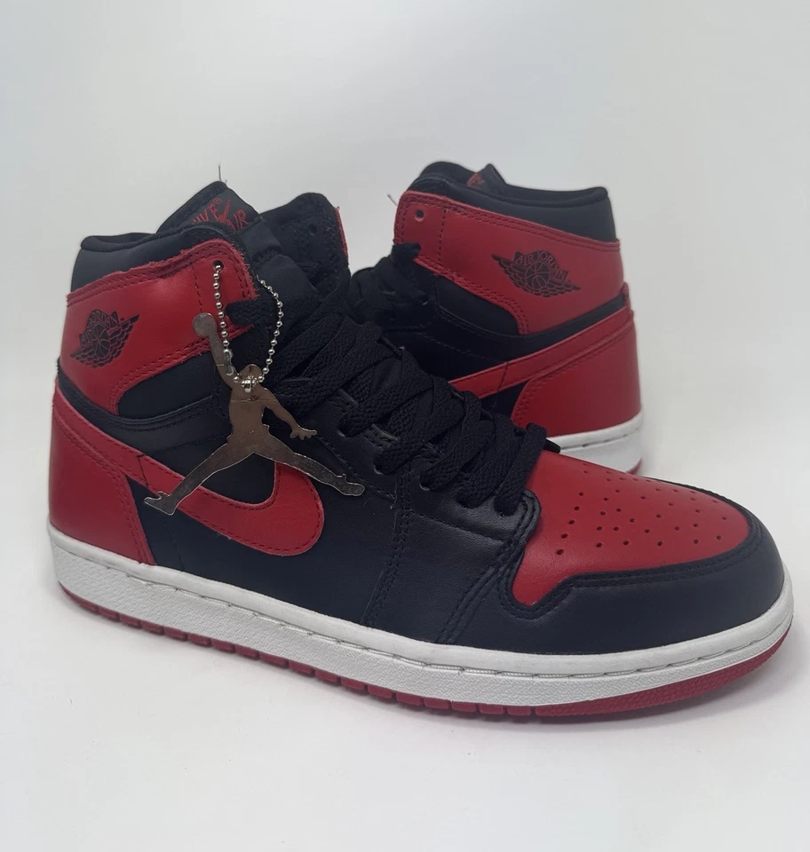 Nike Air Jordan 1 Retro 2001 Bred High Negro/Rojo 136066-061 Para hombres Talla 9 Foto 4 de 4