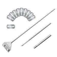 Kirecoo 25.6" Stainless Steel Aquarium Algae Scraper with 10 Blades Silver
